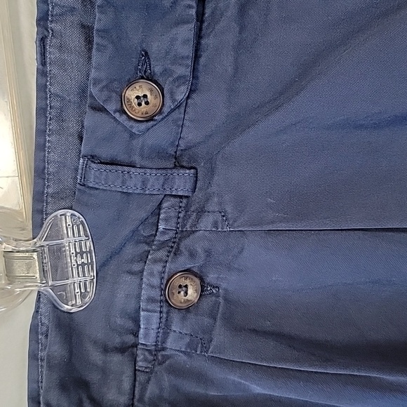 Faconnable navy lightweight cotton cuffed hem pleated trouser/pant - Picture 5 of 14